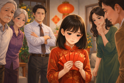 Con chán ngấy câu hỏi 'được bao nhiêu?' của mẹ mỗi lần bóc phong bao lì xì