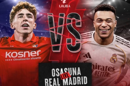 Trực tiếp bóng đá Osasuna - Real Madrid: Quyết xây chắc ngôi đầu (La Liga)