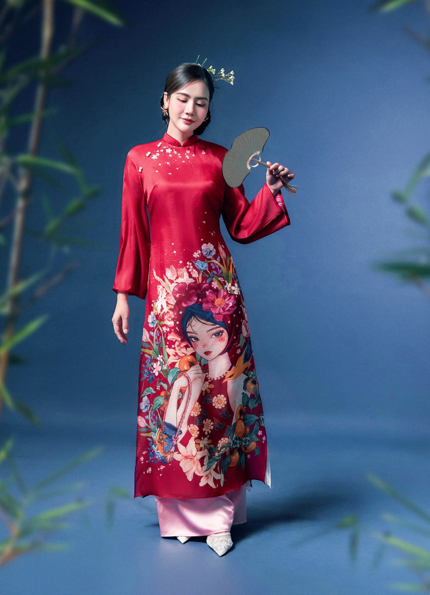 Diện áo dài hồng pastel như Huyền Lizzie - 9