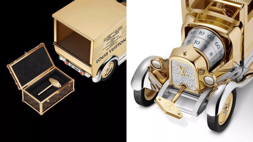 Chiếc Camionnette được hoàn thiện bằng Thân mạ vàng với 1.695 viên kim cương tổng 41,44 carat.