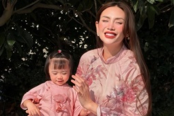 Ảnh sao 22/2: Võ Hoàng Yến đưa con gái sang Mỹ thăm chồng