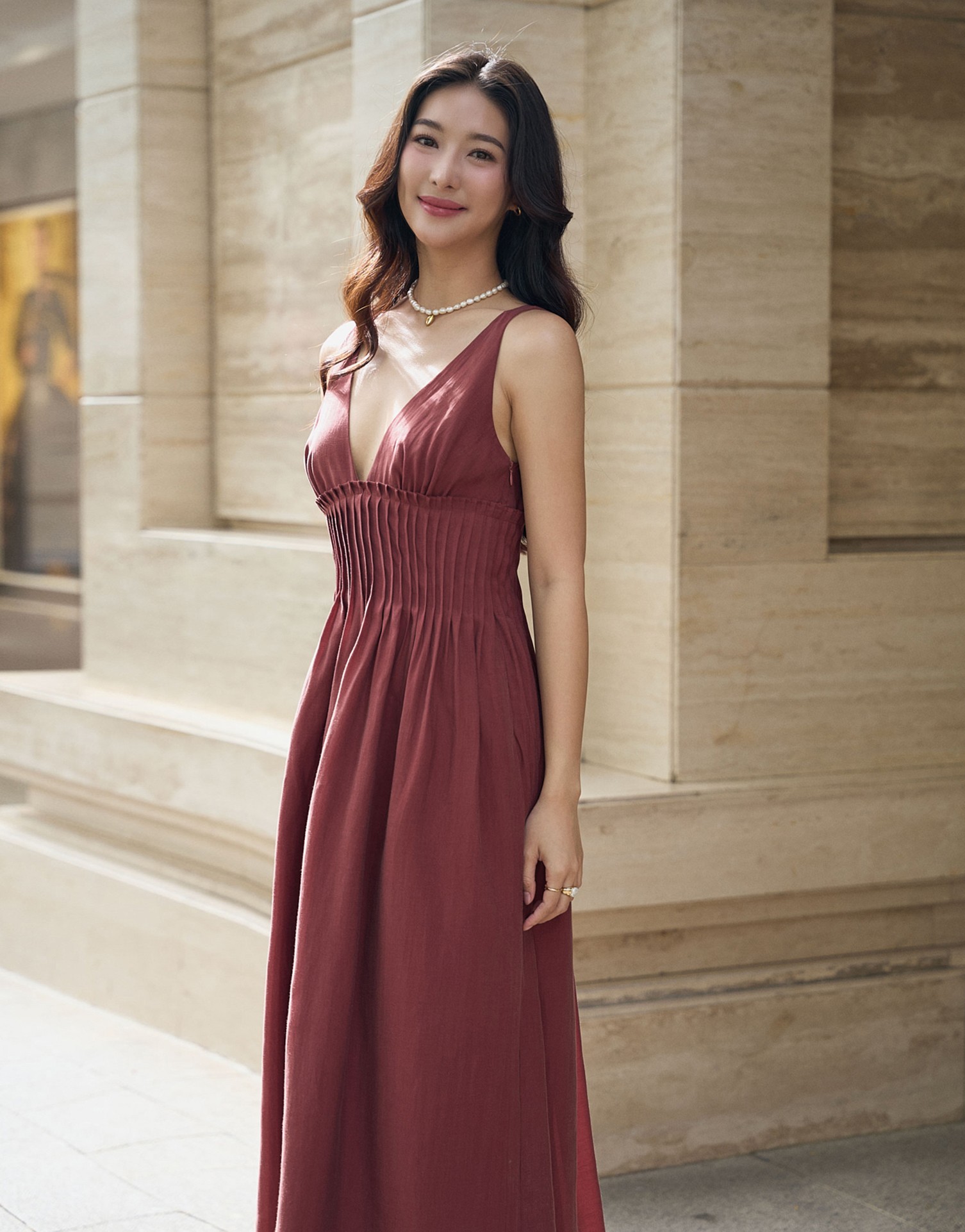 Váy dài dáng suông rộng thoải mái trong dịp Tết.&nbsp;