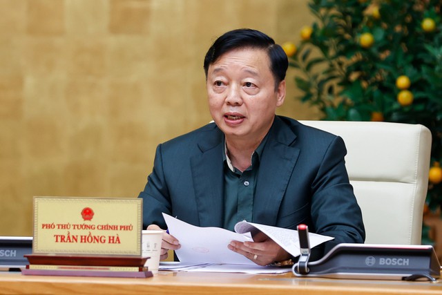 Phó Thủ tướng Trần Hồng Hà phát biểu.