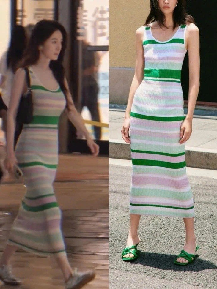 Nhờ Dương Mịch, bộ váy bình dân trở thành trang phục được săn lùng Tết này - 3