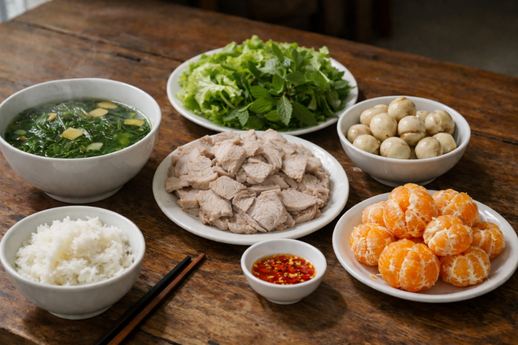 Mâm cơm thanh đạm chuẩn vị quê nhà – thực đơn món ngon mỗi ngày