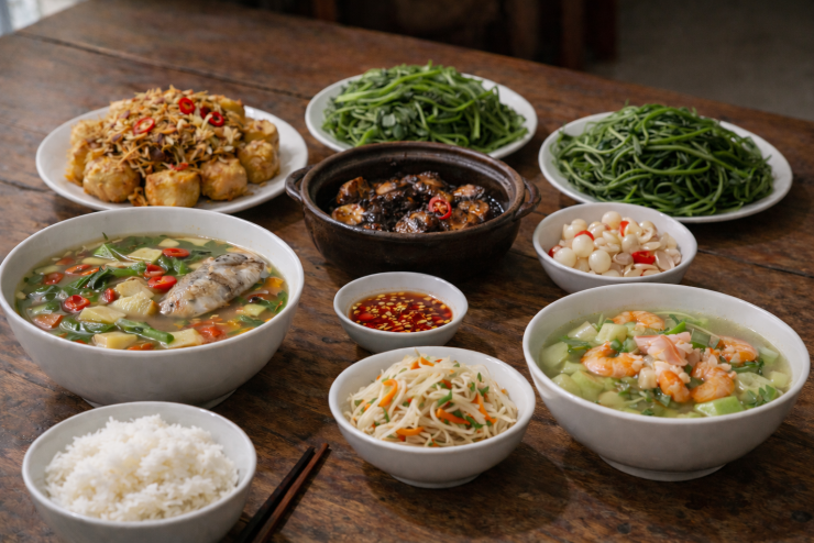 Không gian bữa ăn truyền thống – cảm hứng món ngon mỗi ngày cho tuần mới