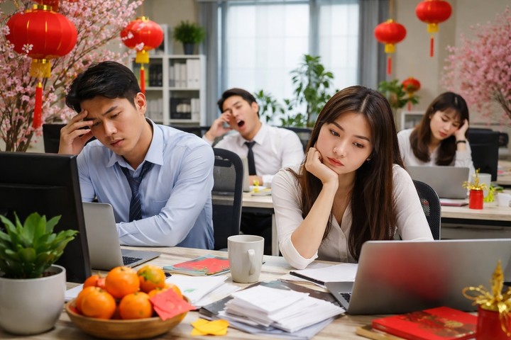 Nhiều người trở lại công sở sau Tết với cảm giác trống rỗng, uể oải, khó tập trung.