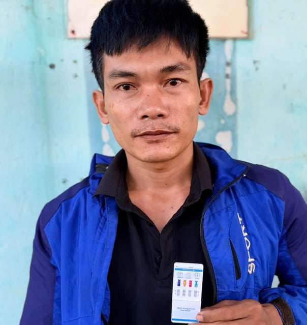 Tài xế container Nguyễn Quốc Đạo tại Cơ quan CSĐT Công an tỉnh Lâm Đồng. Ảnh CA