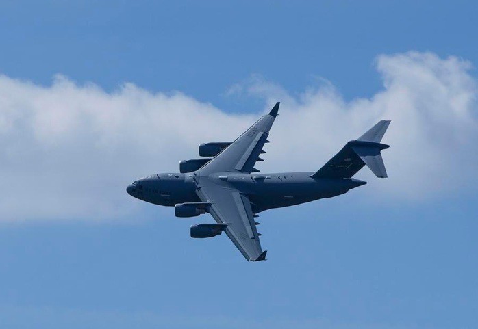 Máy bay vận tải C-17 Globemaster III của Không quân Mỹ. Ảnh: Tân Hoa Xã