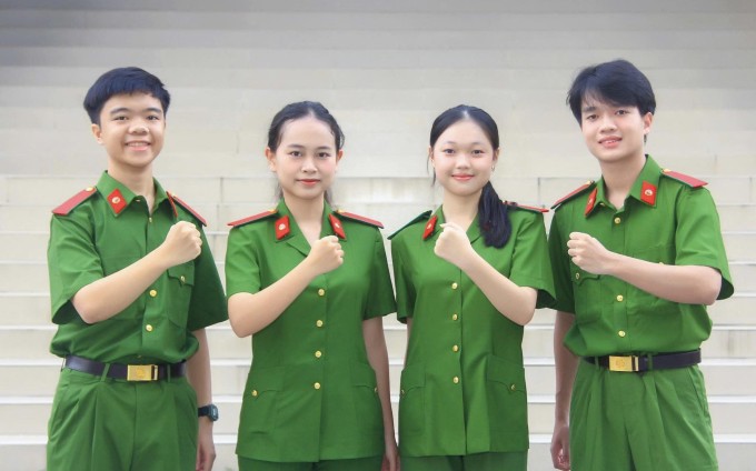 Sinh viên trường Đại học Cảnh sát nhân dân. Ảnh: Fanpage nhà trường