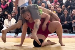 Nữ đô Anh Thư "mặt hoa hậu, thân lực sĩ", là "chuyên gia" quật ngã trai làng