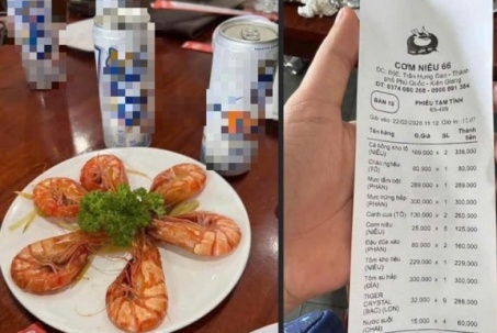 Mạng xã hội tranh luận về dĩa tôm 300.000 đồng ở Phú Quốc dịp Tết