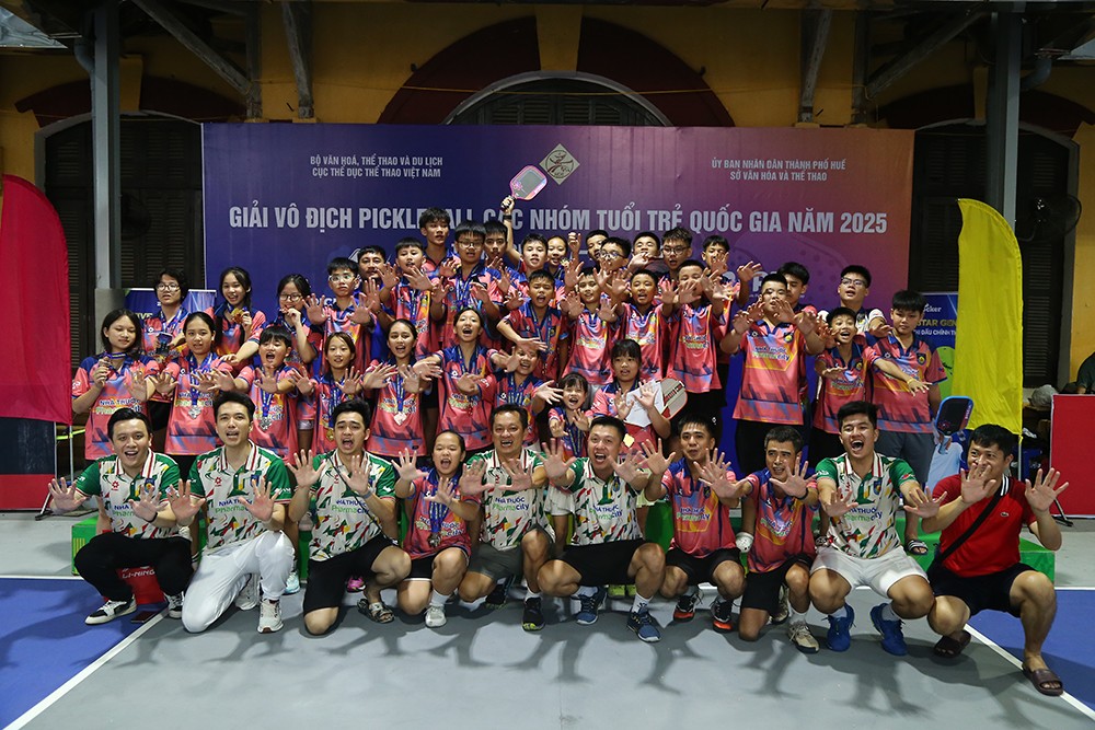 Đội trẻ Pickleball CAND luôn giành ngôi nhất toàn đoàn ở 100% các giải đấu tính thành tích tập thể