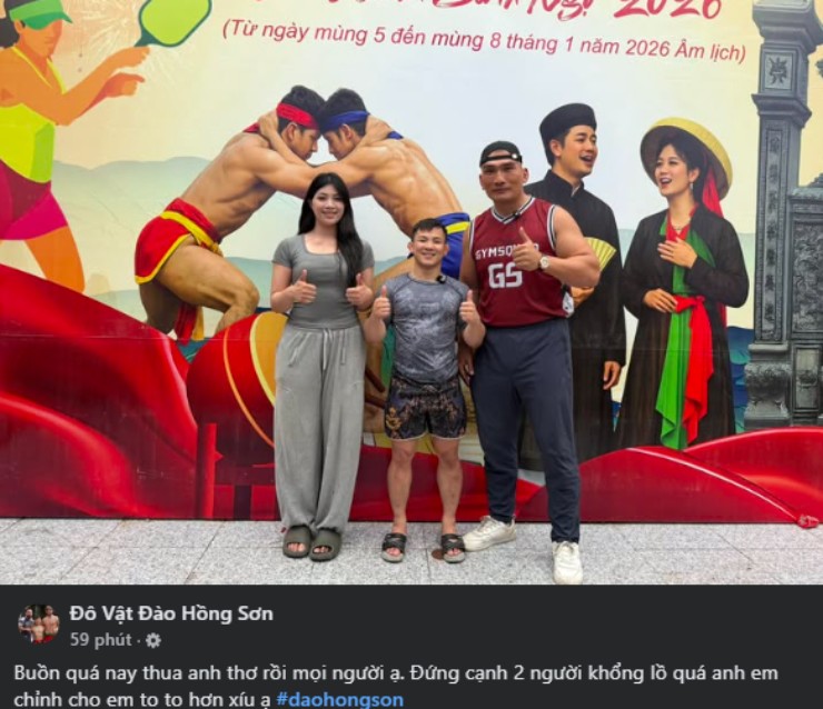 Đô vật Hồng Sơn chia sẻ về trận đấu