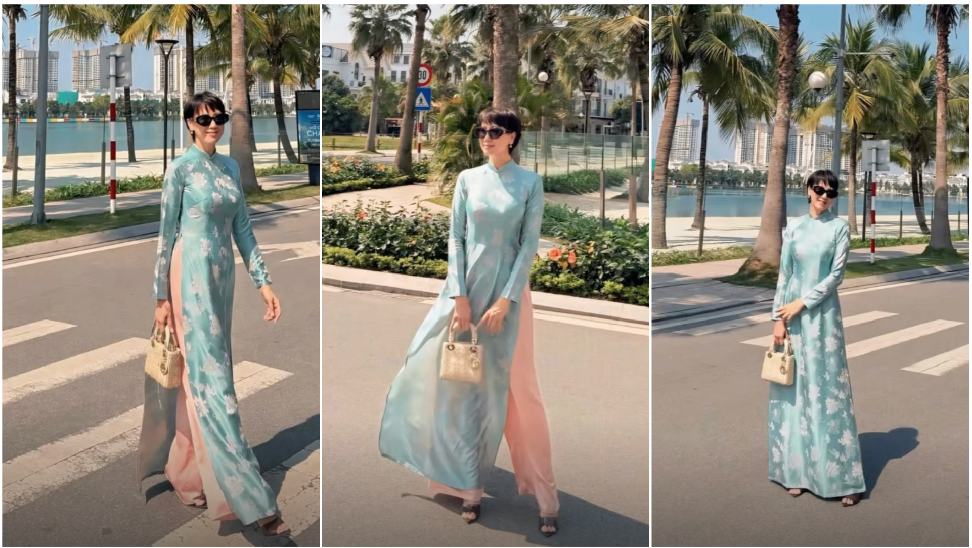 Ngay sau khi loạt ảnh được chia sẻ, cộng đồng mạng dành nhiều lời khen ngợi "ngỡ ngàng tưởng nhầm là… chị gái của con gái", thậm chí xin vía trẻ lâu của mẹ vợ Đoàn Văn Hậu.