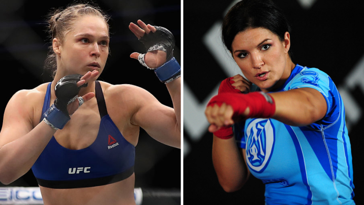Rousey (bên trái) và&nbsp;Gina Carano (bên phải) đều có thể coi là hai huyền thoại làng võ