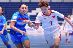 Video bóng đá ĐT nữ Việt Nam - Philippines: Thanh Ngân - Biện Thị Hằng rực sáng (Futsal Đông Nam Á)