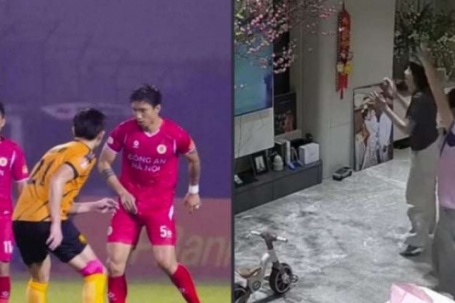 Phản ứng đặc biệt của vợ Đoàn Văn Hậu khi chồng ghi bàn trở lại sau 40 tháng