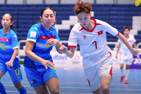 Video bóng đá ĐT nữ Việt Nam - Philippines: Thanh Ngân - Biện Thị Hằng rực sáng (Futsal Đông Nam Á)