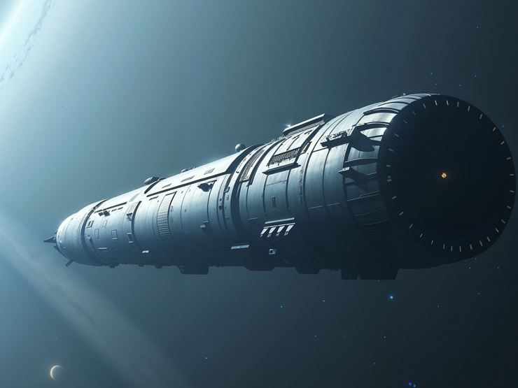 Ảnh minh họa tàu Chrysalis dài 58 Km với hành trình đầy tham vọng dài 4 thế kỷ.