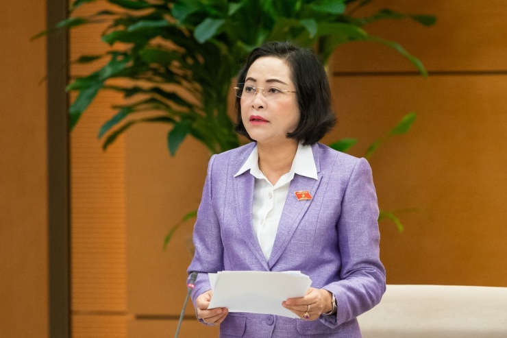 Phó Chủ tịch Quốc hội Nguyễn Thị Thanh phát biểu khai mạc. Ảnh: Phạm Thắng