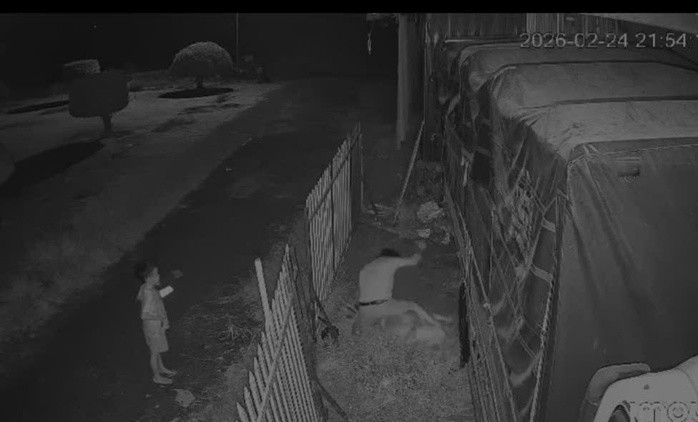 Nguyễn Việt Thanh sát hại người tình trước mặt trẻ nhỏ. Ảnh cắt ra từ clip