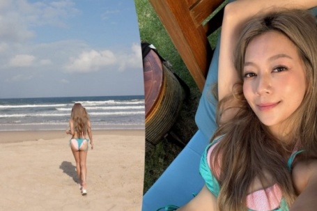 Mỹ nhân TVB tắm nắng, đánh golf ở Hội An