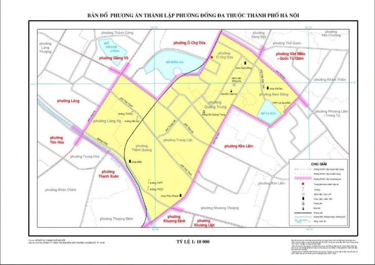 Khu vực phường Đống Đa sau sáp nhập kể từ ngày 1/7/2025.