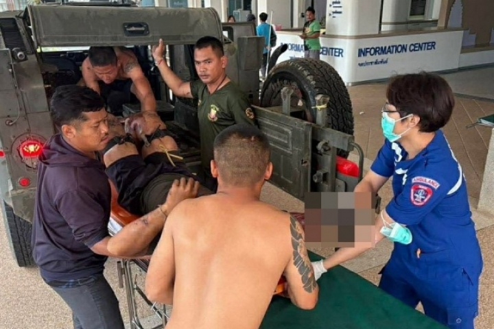 Lính Thái Lan mất chân vì đạp mìn gần biên giới với Campuchia