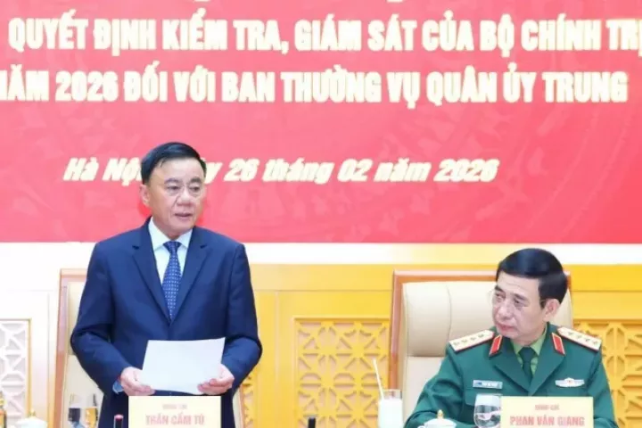 Công bố quyết định kiểm tra, giám sát đối với Ban Thường vụ Quân ủy Trung ương