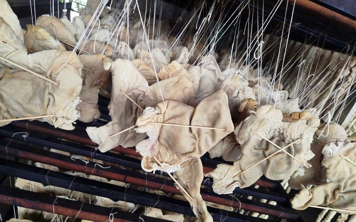 Tang vật là lòng, dạ dày không rõ nguồn gốc, xuất xứ.