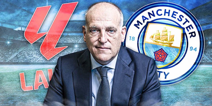 Ông Tebas giận dữ vì Man City chưa phải nhận án phạt