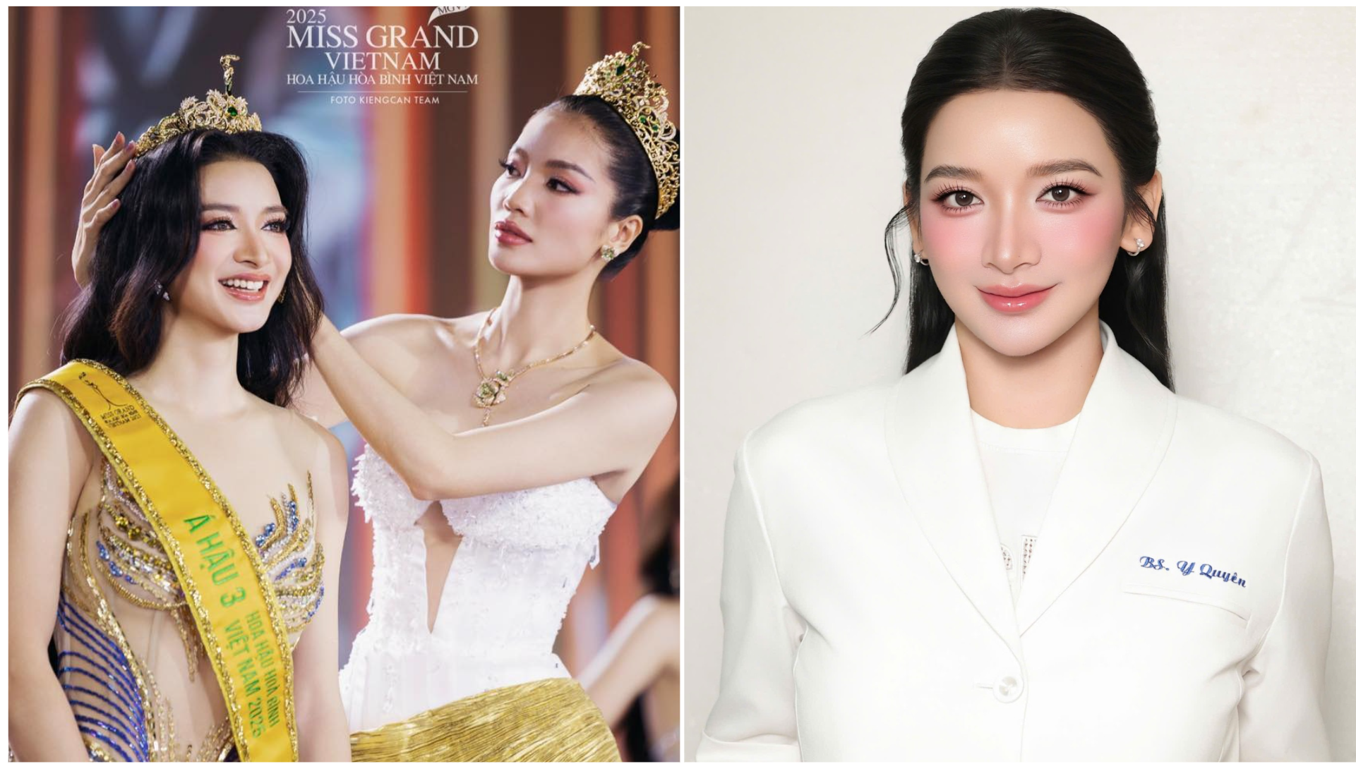 Bác sĩ Y Quyên trong đêm đăng quang Á hậu 3 Miss Grand Vietnam 2025.