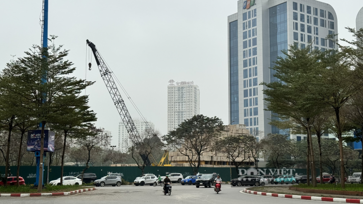 Hơn 5.000 m² “đất vàng” sở hữu vị trí đắc địa bậc nhất tại ngã ba Tôn Thất Thuyết - Trần Thái Tông - Phạm Văn Bạch nhưng nhiều năm qua vẫn bỏ hoang, chưa được khai thác đúng giá trị. Ảnh: Anh Văn