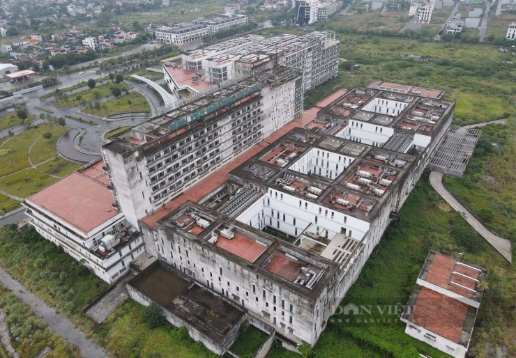 Toàn cảnh Bệnh viện Hữu nghị Việt Đức cơ sở 2 nhìn từ trên cao thời điểm năm 2022. Ảnh: Gia Khiêm