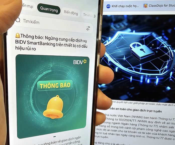 Thông báo của ngân hàng gửi tới khách hàng