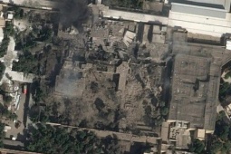 Hình ảnh vệ tinh khu nhà của lãnh đạo tối cao Iran bị phá hủy