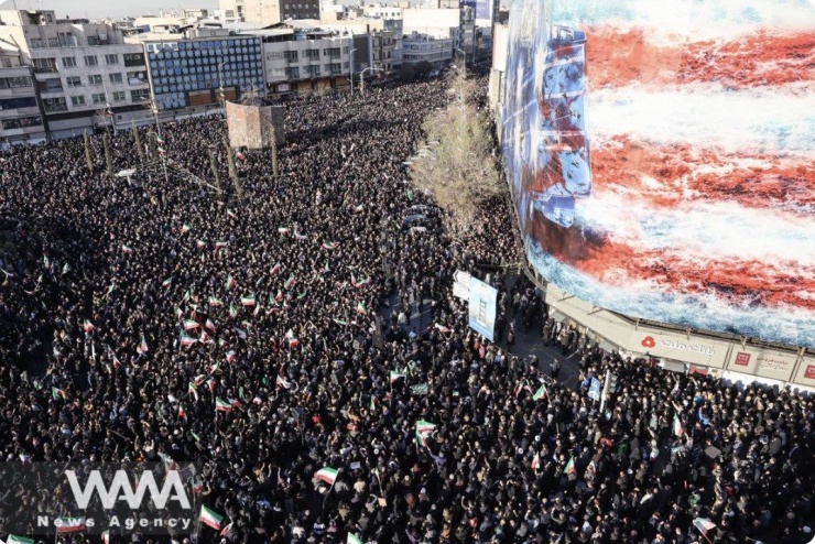 Tuần hành ở Iran ngày 1/3. Ảnh: WANA