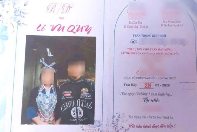 2 nữ sinh lớp 8 ở xã Na Loi đã nghỉ học để kết hôn. (Ảnh: Ngọc Anh).