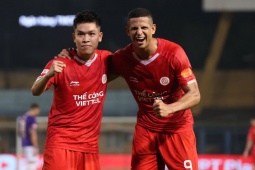 Video bóng đá Thể Công Viettel - Hà Nội: Thẻ đỏ và siêu phẩm định đoạt derby (V-League)