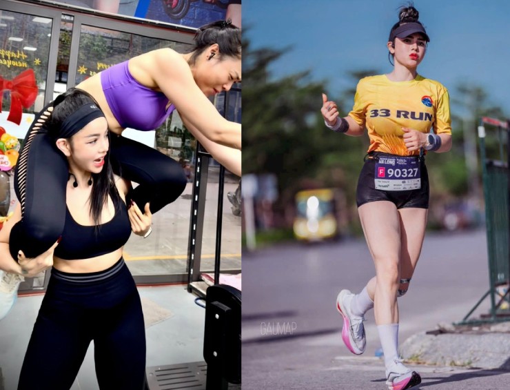 Cô đam mê gym và chạy bộ&nbsp;