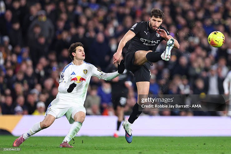 Trực tiếp bóng đá Leeds - Man City: Thẻ đỏ cuối trận, kết quả không thay đổi (Hết giờ) - 2