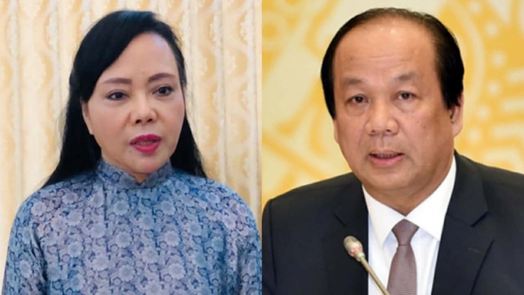 Bà Nguyễn Thị Kim Tiến và ông Mai Tiến Dũng