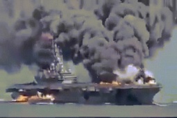 Thực hư tàu sân bay Abraham Lincoln của Mỹ trúng 4 tên lửa đạn đạo Iran