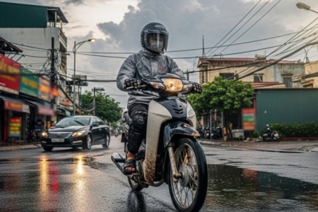 Nguyên tắc lái xe máy trên đường trơn trượt