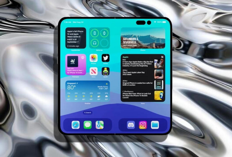 Một concept iPhone gập. Ảnh: Tom's Guide