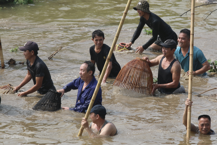 Trai tráng xứ Đoài xuống sông 'dập sào bắt cá' - 4