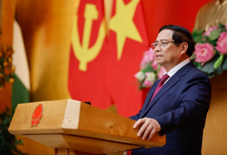 Thủ tướng Phạm Minh Chính phát biểu. Ảnh: Nhật Minh