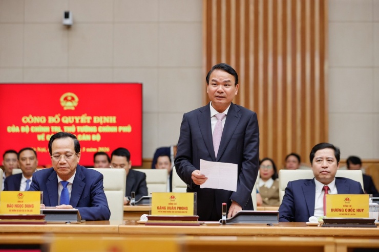 Ông Đặng Xuân Phong, Phó Chủ nhiệm Thường trực Văn phòng Chính phủ phát biểu. ﻿Ảnh: Nhật Minh