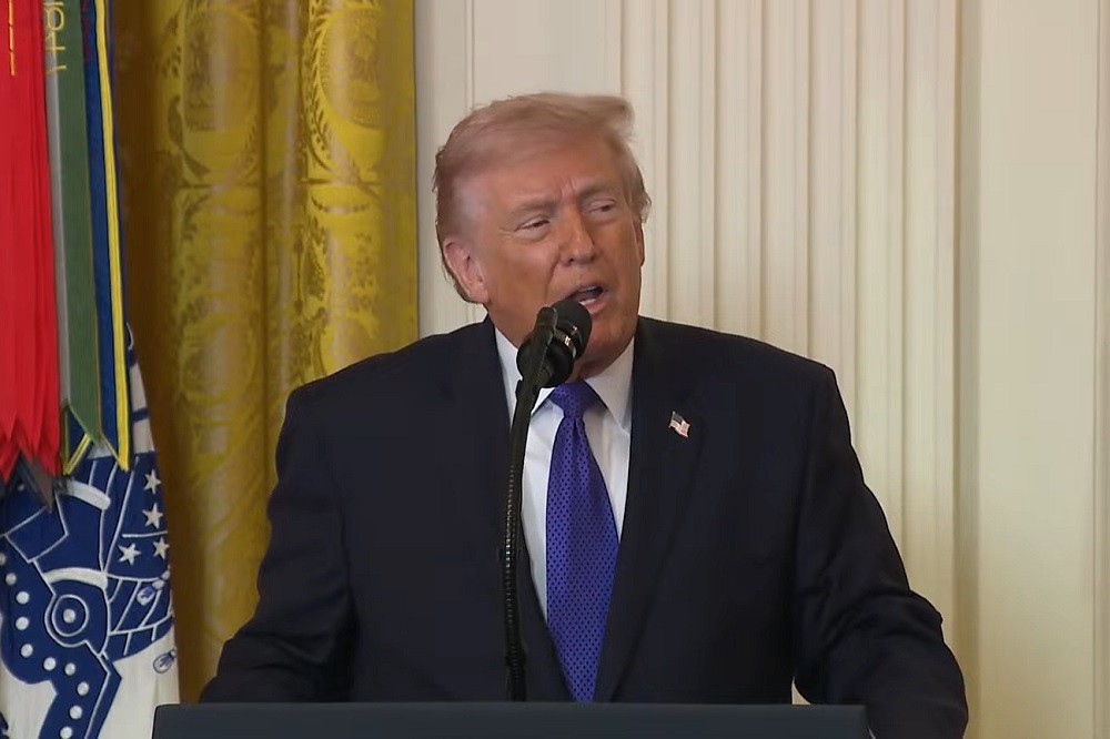 Tổng thống Mỹ Trump phát biểu hôm 2/3. Ảnh: Nhà Trắng 